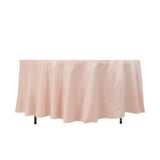 108" Blush Lamour Satin Round Tablecloth