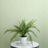 20inch Artificial Boston Fern Green Leaf Plant, Premium Real Touch Indoor Spray