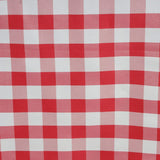 60"x126" White Red Buffalo Plaid Rectangle Tablecloth, Checkered Polyester Tablecloth#whtbkgd