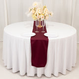 Burgundy Premium Scuba Polyester Table Runner, Wrinkle Free Table Linen