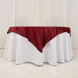 54inch Burgundy Seamless Lamour Satin Square Table Overlay