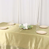 60"x126" Champagne Satin Rectangular Tablecloth