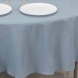 90" Dusty Blue Premium Polyester Round Tablecloth - 220GSM