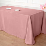 90"x156" Dusty Rose Polyester Rectangular Tablecloth