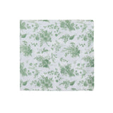 5 Pack Dusty Sage Green Floral Cloth Napkins in French Toile Pattern, Reusable Polyester Dinner