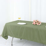 60"x126" Dusty Sage Green Polyester Rectangular Tablecloth