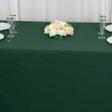 90x156inch Hunter Emerald Green Premium Scuba Wrinkle Free Rectangular Tablecloth Seamless Scuba