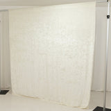 8ft Ivory Premium Velvet Backdrop Stand Curtain Panel, Privacy Drape