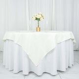 70"x70" Ivory Premium Polyester Square Table Overlay - 220GSM