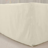 Ivory Fitted Premium Polyester Rectangle Tablecloth 8ft Table Cover