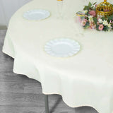 70" Ivory Premium Polyester Round Tablecloth - 220GSM