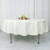 90" Ivory Premium Polyester Round Tablecloth - 220GSM