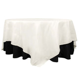 90"x90" Ivory Premium Polyester Square Tablecloth - 220GSM