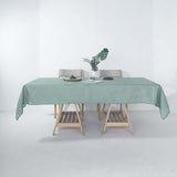 60"x102" Dusty Blue Rectangular Tablecloth, Linen Table Cloth Slubby Textured, Wrinkle Resistant