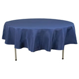 90" Navy Blue Premium Polyester Round Tablecloth - 220GSM