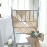 5 Pack | Nude Polyester Chair Sashes - 6inch x 108inch