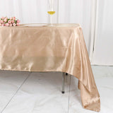 60"x126" Nude Satin Rectangular Tablecloth