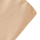 72x72inch Nude Lamour Satin Table Overlay, Square Tablecloth Topper