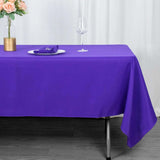 60"x102" Purple Premium Polyester Rectangular Tablecloth - 220GSM