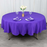 90" Purple Premium Polyester Round Tablecloth - 220GSM