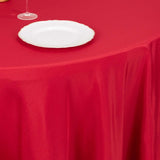 120inch Wine Seamless Polyester Round Tablecloth