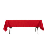 60"x102" Red Lamour Satin Rectangle Tablecloth