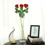 31inch | 24pcs Red Long Stem Artificial Silk Roses Flowers