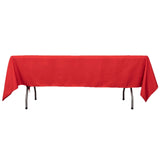 60"x102" Red Premium Polyester Rectangular Tablecloth - 220GSM