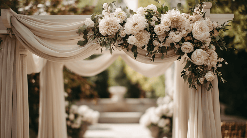 Classic and Romantic Wedding Arch Decoration