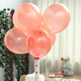 25 Pack | 12inches Shiny Pearl Rose Gold Latex Helium or Air Balloons