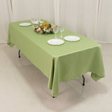 60"x102" Sage Green Lamour Satin Rectangle Tablecloth