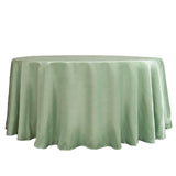 120 inches Sage Green Satin Round Tablecloth