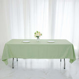 60"x126" Sage Green Polyester Rectangular Tablecloth