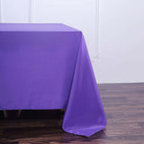 Purple Polyester Square Tablecloth 90Inch