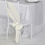 5 Pack | 6inchesx106inches Accordion Crinkle Taffeta Chair Sashes - Ivory