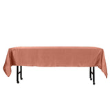 60"x102" Terracotta (Rust) Smooth Satin Rectangular Tablecloth