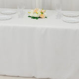 6ft White Open Back Fitted Polyester Rectangle Tablecloth, Trade Show Table Cover