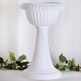 4 Pack | 22inch Tall White PVC Classic Italian Inspired Pedestal Column Flower Plant Stand Pot