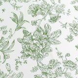 Polyester 60x102inch Rectangle Tablecloth White - Dusty Sage Green French Toile Pattern#whtbkgd