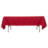 60"x102" Wine Polyester Rectangular Tablecloth