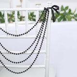 16inch Black Faux Pearl Beaded Chiavari Chair Back Garland Sash