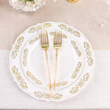 24 Pack | Gold Glittered Disposable Forks, Plastic Silverware, Cutlery