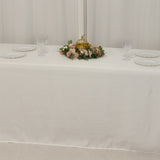 90x156inch Ivory Seamless Lamour Satin Rectangle Tablecloth for 8 Foot Table