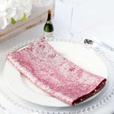 20x20Inch Pink Premium Sequin Cloth Dinner Napkin | Reusable Linen