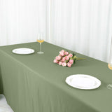 90x132inch Eucalyptus Sage Green Polyester Rectangular Tablecloth