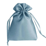 60 Pack 6x9inch Dusty Blue Satin Wedding Party Favor Bags, Drawstring Pouch Gift Bags#whtbkgd