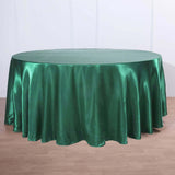 120 Hunter Emerald Green Satin Round Tablecloth