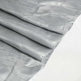 90x156inch Silver Accordion Crinkle Taffeta Rectangular Tablecloth