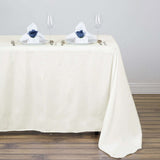 50"x120" Ivory Polyester Rectangular Tablecloth