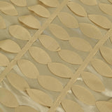 90x156inch Champagne 3D Leaf Petal Taffeta Fabric Rectangle Tablecloth#whtbkgd